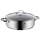 WMF Schmorpfanne 28cm Induktion, Schmortopf mit Deckel 5,0l, Cromargan Edelstahl beschichtet, backofenfest, hoher Rand