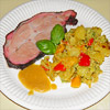 Karibischer Schweinenacken mit fruchtiger Mango-Sauce