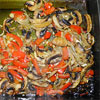 Champignons mit Paprika und Zwiebeln vom Grill Rezeptfoto: Champignons vom Grill mit Paprika und Zwiebeln
