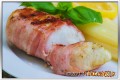 Zanderfilet im Baconmantel mit Grillspargel