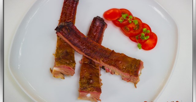 Eine Portion Honig Senf Spareribs