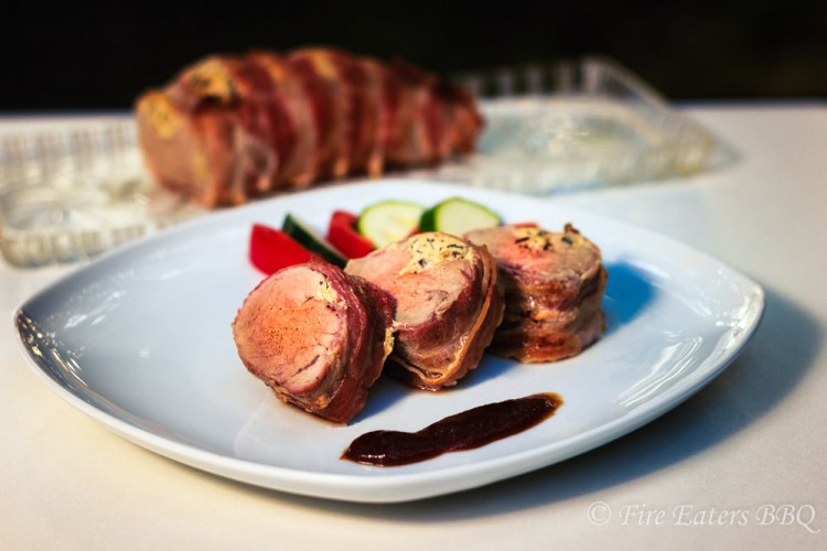 Schweinefilet mit Oliven-Frischkäse Füllung Schweinefilet mit Oliven-Frischkäse Füllung