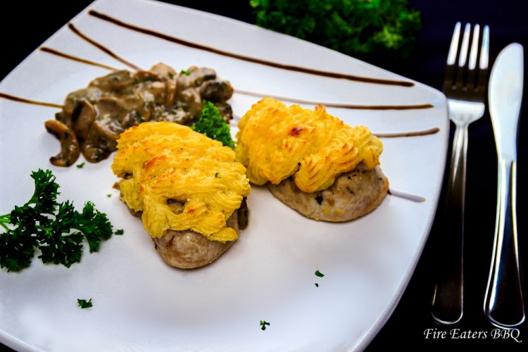 Schweinefilet mit Pilz-Kartoffelhaube