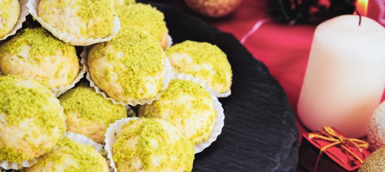 Buttergebäck mit Pistazien
