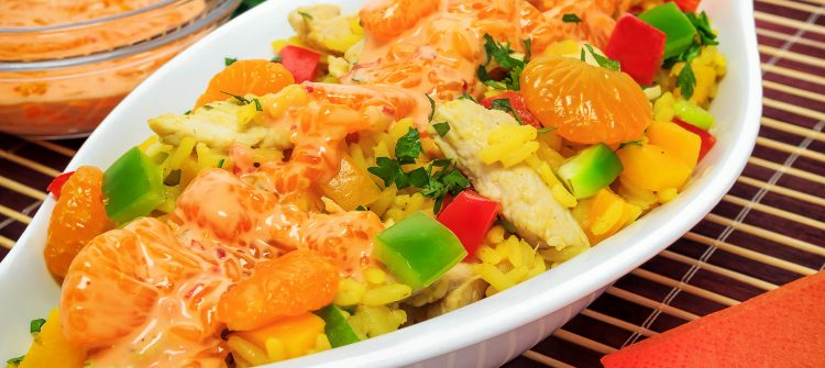 Bild - Curry-Reissalat mit Hähnchen