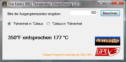 Ein kleines Tool zur Temperaturumrechnung